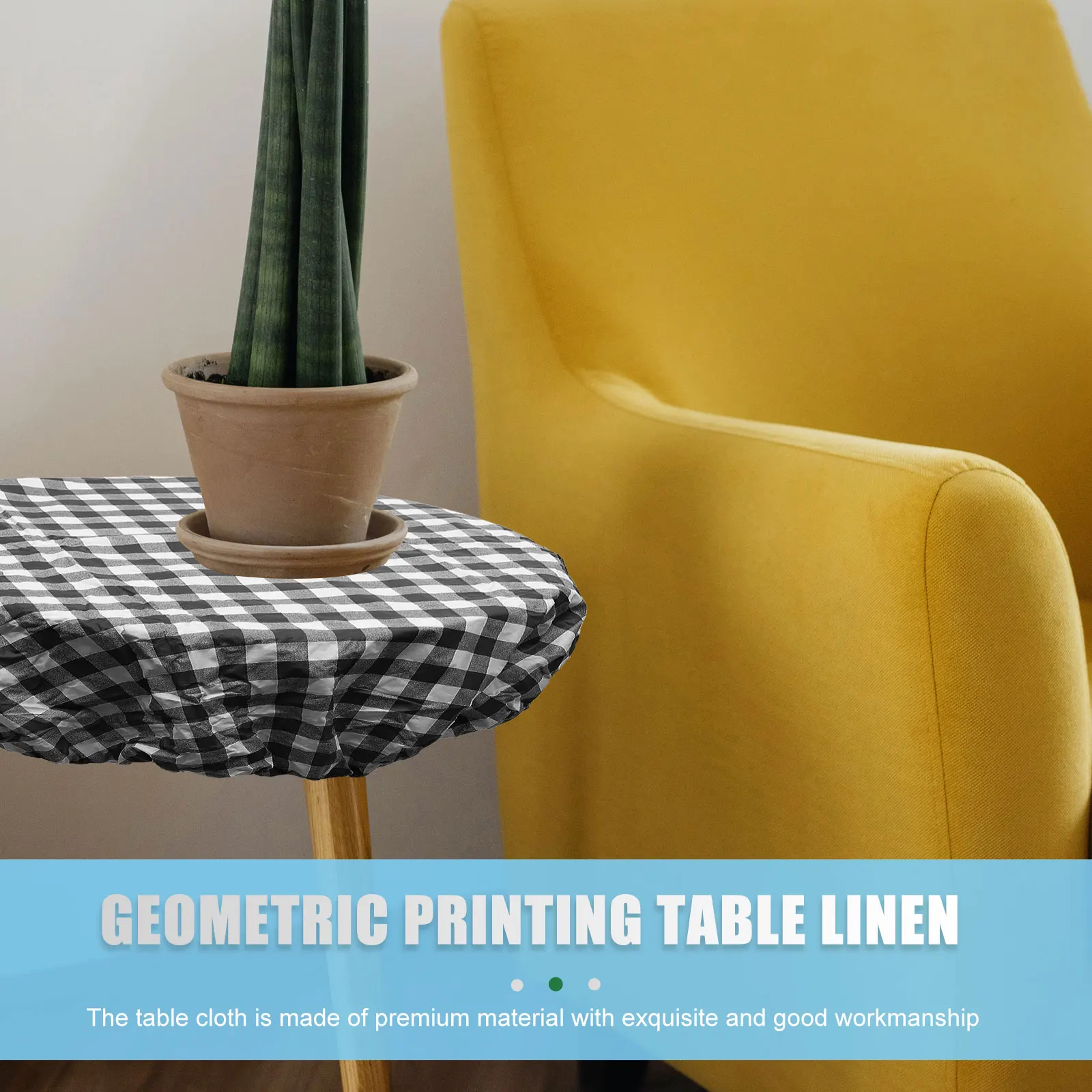 

Round PVC Tablecloth Waterproof Easy Clean Non Fade Hotel Wedding Banquet Circle Cover Dining Kitchen Festival Decor