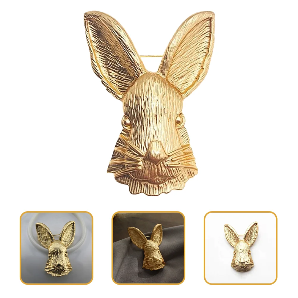 Bunny Hay Feeder Rabbit Brooch Pins for Backpacks Clothes Lapel Animal Plush Clothing