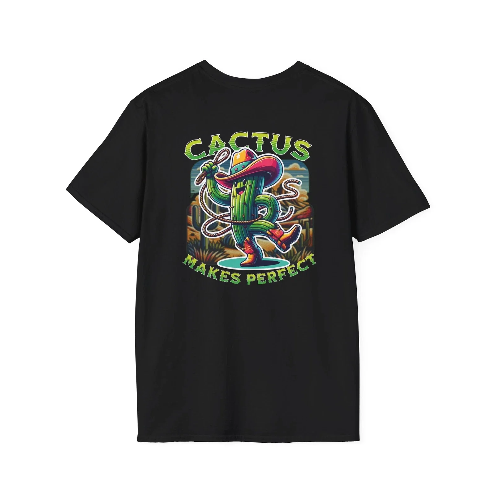 

Denim Cactus Graphic Printing Summer Autumn Winter Luxury Brand Cotton Men's and Women's T-Shirts Short Sleeves Street Fashion