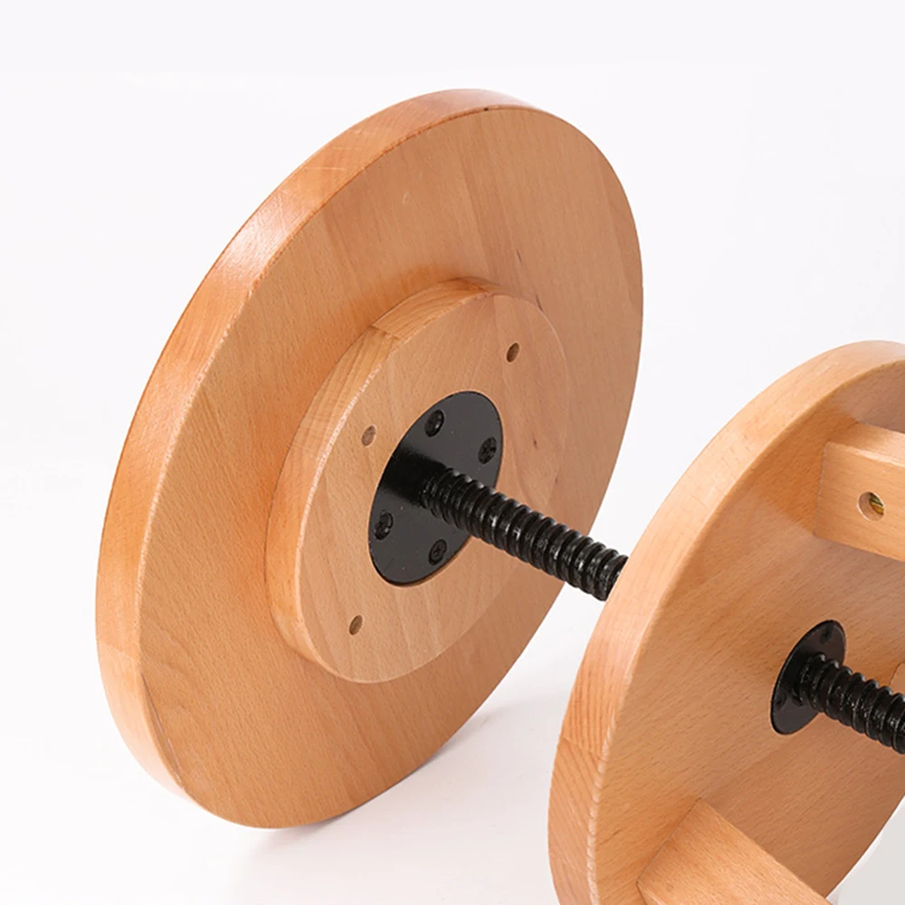 Adjustable Height Rotating Wooden Round Stool Surface Bar Stools Modern Style Multifunction Bar Chair for Kitchen