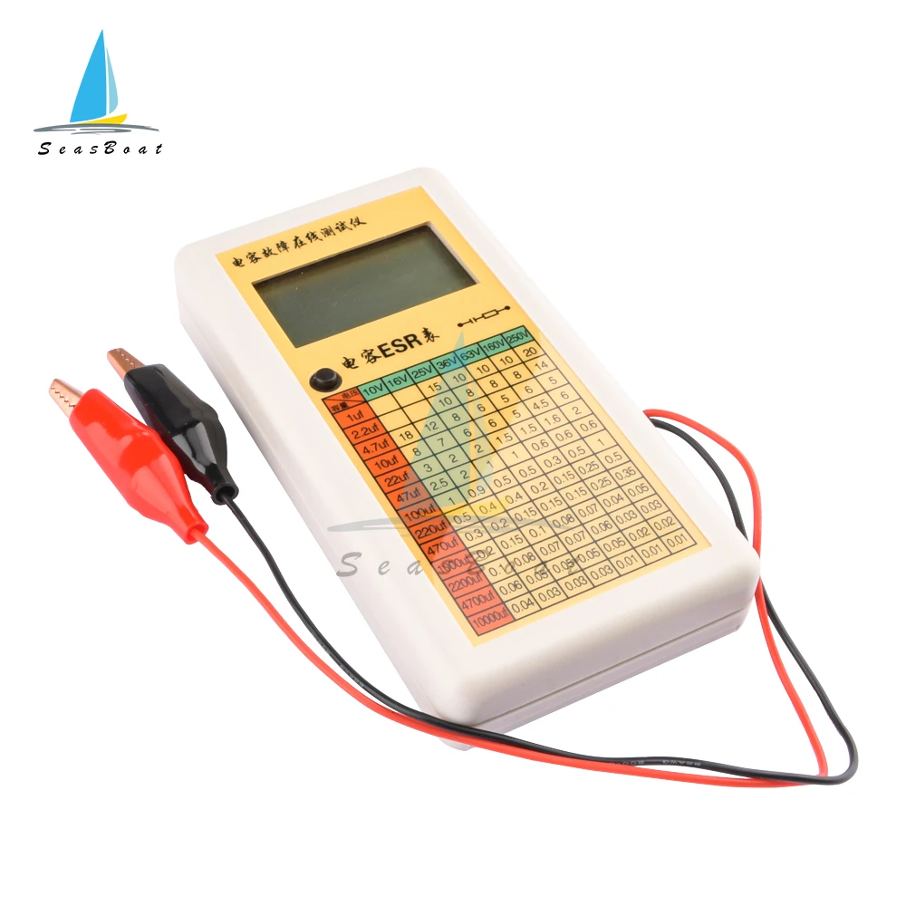 LCD Digital Capacitor ESR Meter Tester Capacitance Fault Online Tester Internal Resistance Meter Test In Circuit