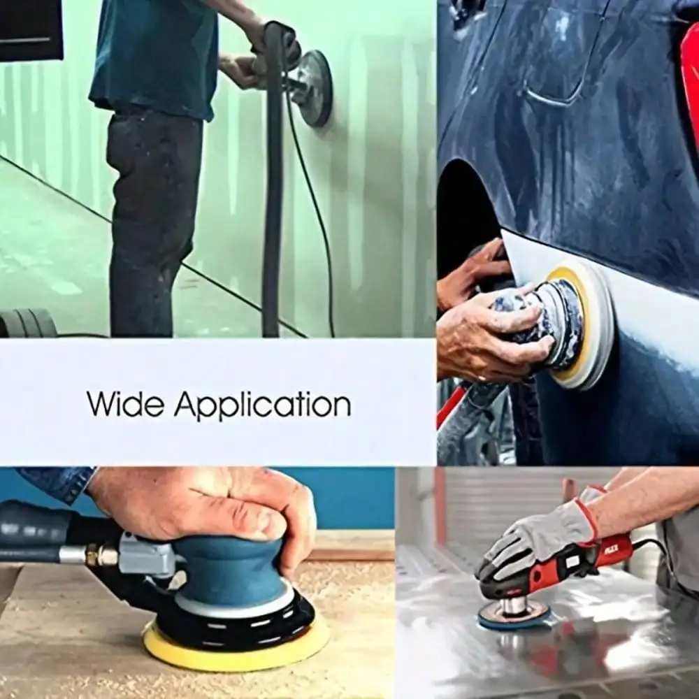 5 นิ้ว 80 กรวดอลูมิเนียมออกไซด์แผ่นขัด,8 หลุม Hook & LOOP สําหรับ Air เครื่องบด, กระดาษทรายกํามะหยี่สีแดงสําหรับขัดโลหะ/ไม้