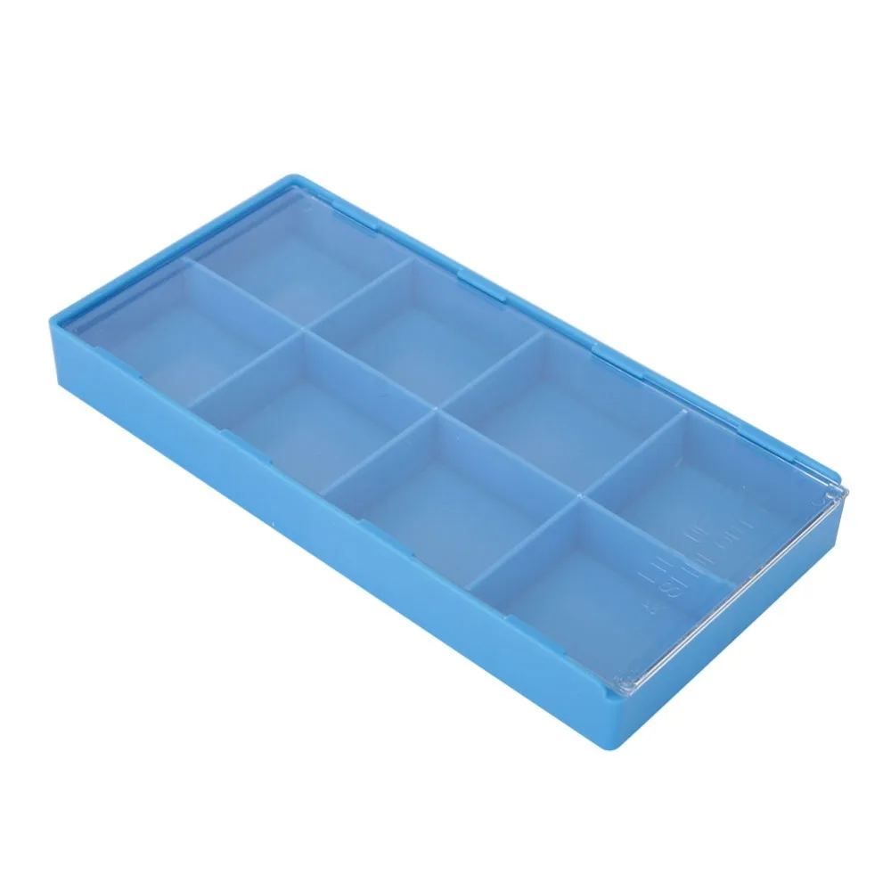 Portable 8 Grid Watch Parts Storage Box Plastic Material Watch Parts Organizer Plastic Storage Tray Watchmaker Repairing