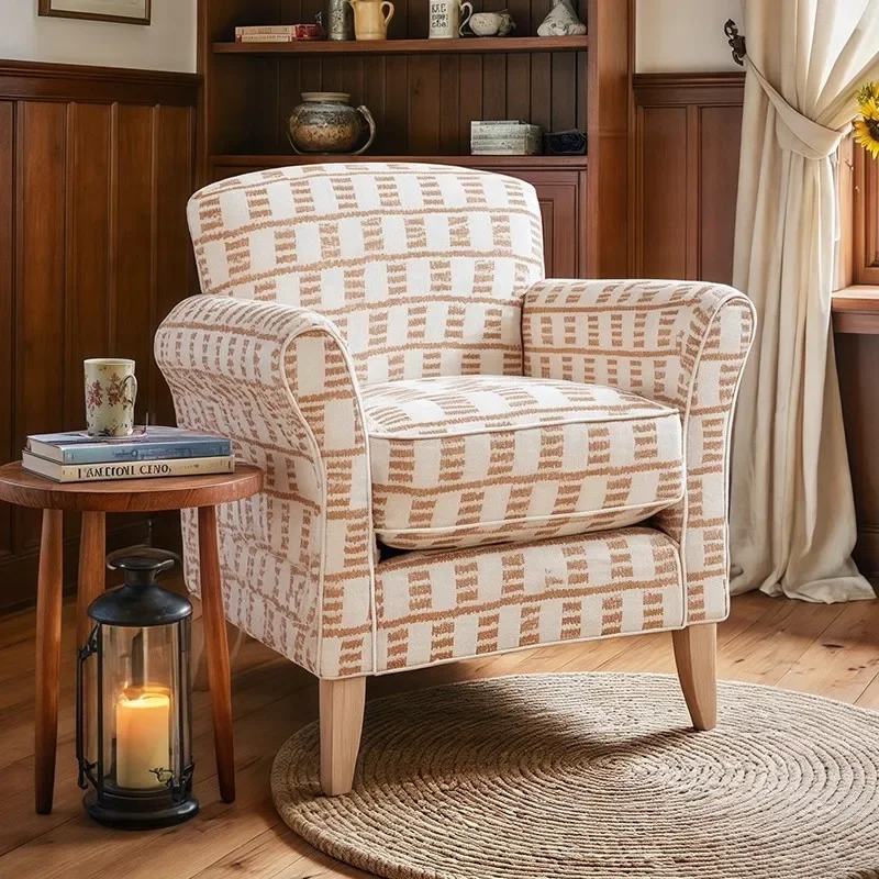 Plaid en tissu rétro américain, canapé simple, salon, maison, chambre à coucher, style antique français