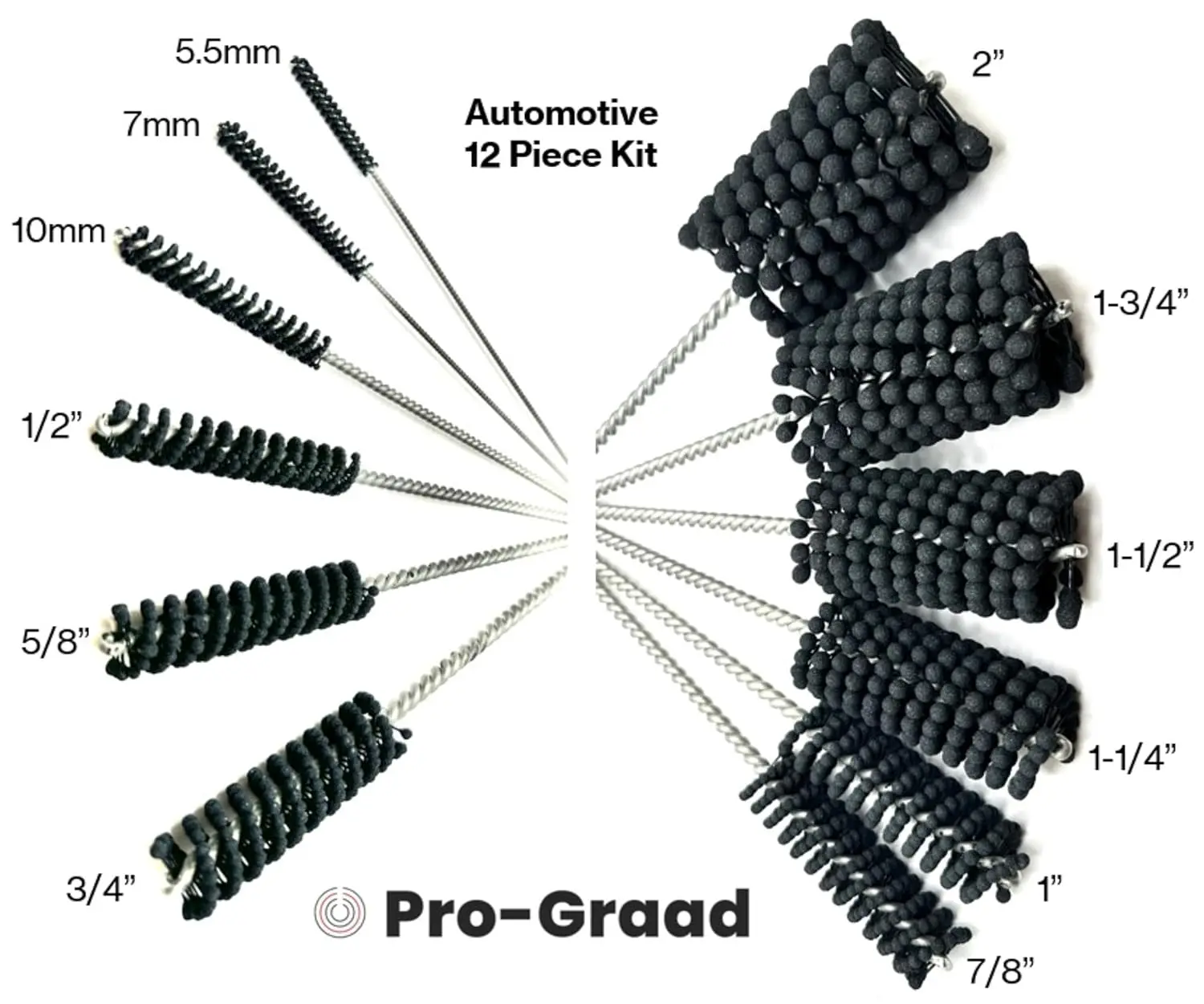 Automotive Hone Kit, Sizes Included: 5.5mm, 7mm, 10mm, 1/2