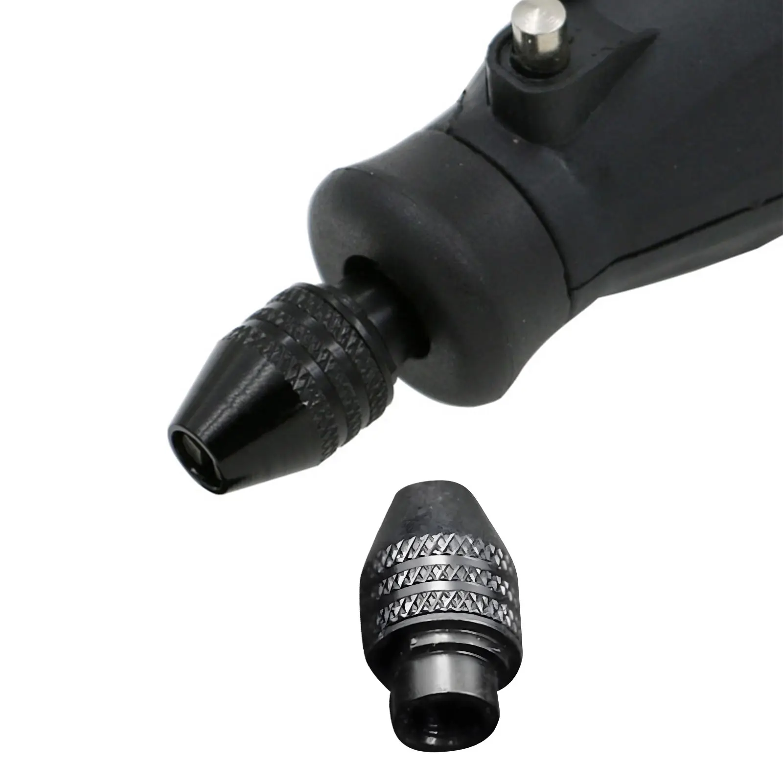 

Aluminum Keyless Drill Chuck 0.3-3.2mm Bits M8x0.75mm Long Adaptor Unique Locking Function Reliable Tool Support