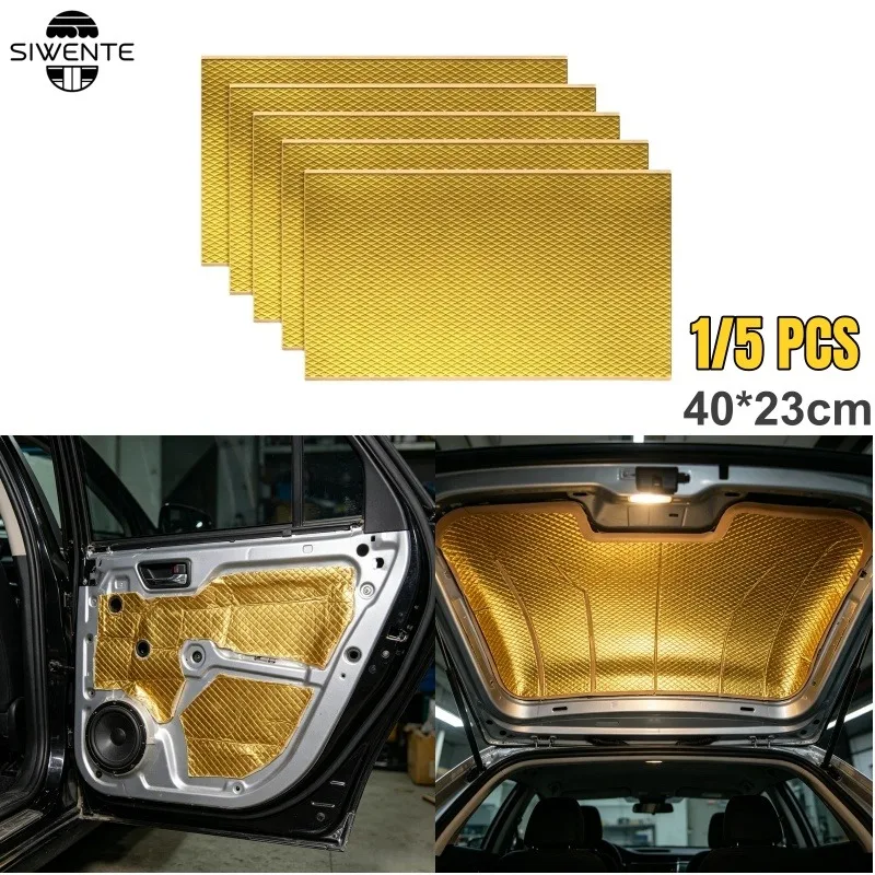 

Car Sound Deadening Mat Butyl Rubber Sound Proofing Damping Sheet Golden Foil Noise Insulation Vibration Dampener for Door Trunk