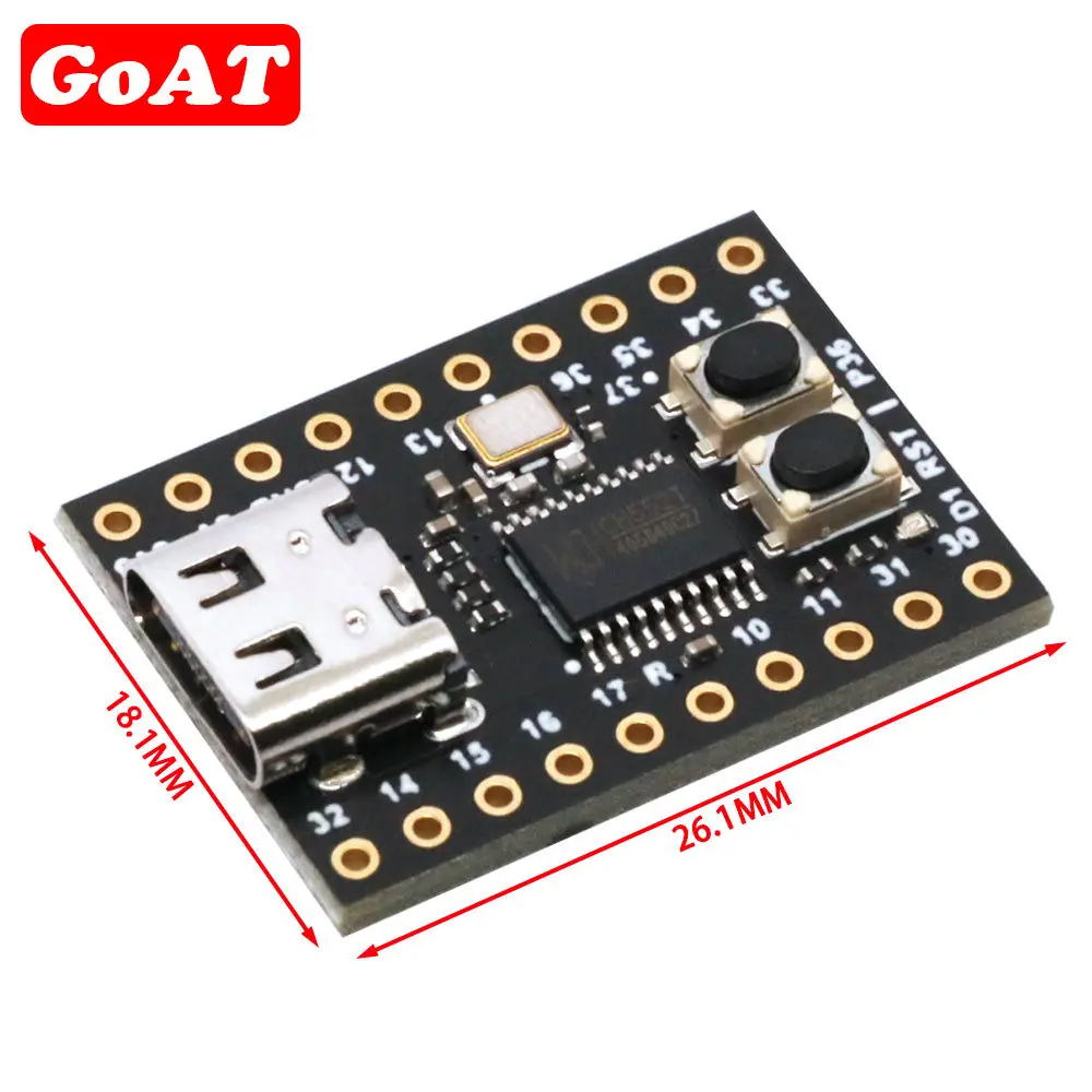 CH552 Mini Core Board Learning Development WCH MCS51 Arduino DIP20 TSSOP20 For Arduino 51 Minimum System Board Type-C