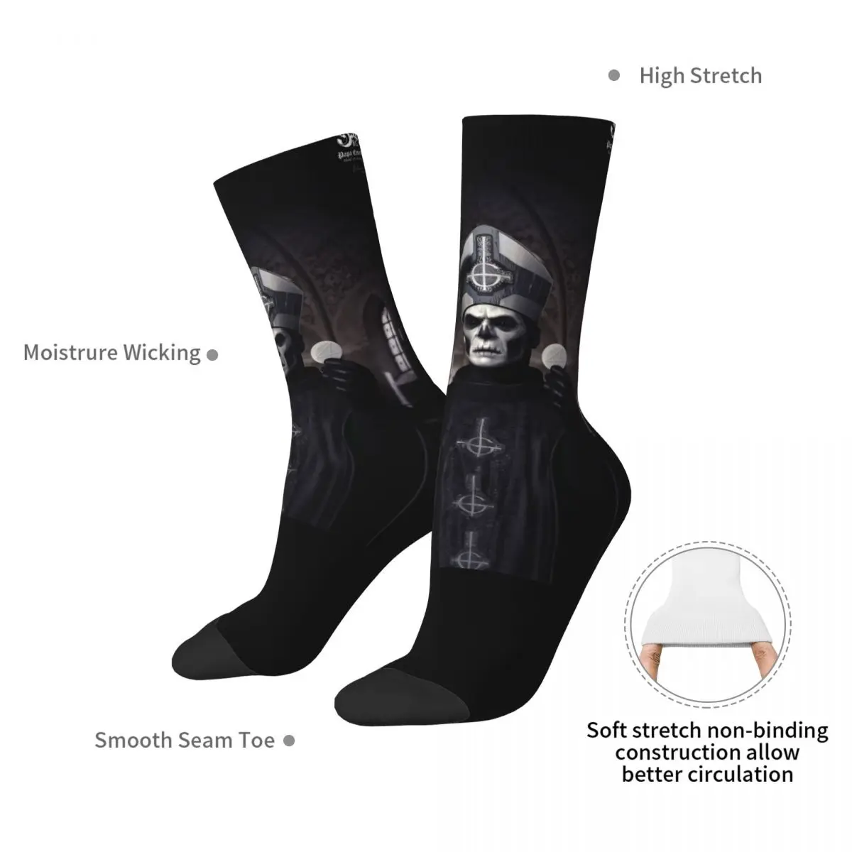 Rock Band Ghost BC Socks Harajuku High Quality Stockings All Season Long Socks Accessories for Unisex Birthday Present