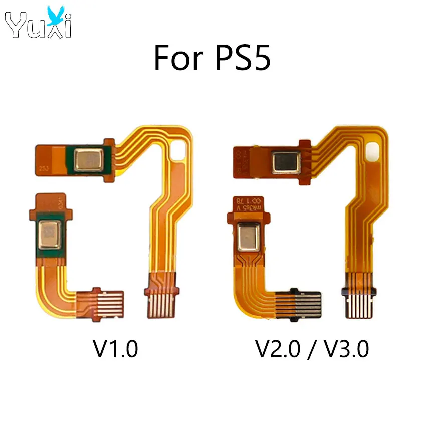 

YuXi 1 Set For PS5 V1 V2 V3 Wireless Controller Microphone Flex Cable Left Right Inner Mic Ribbon Cable Replacement Part