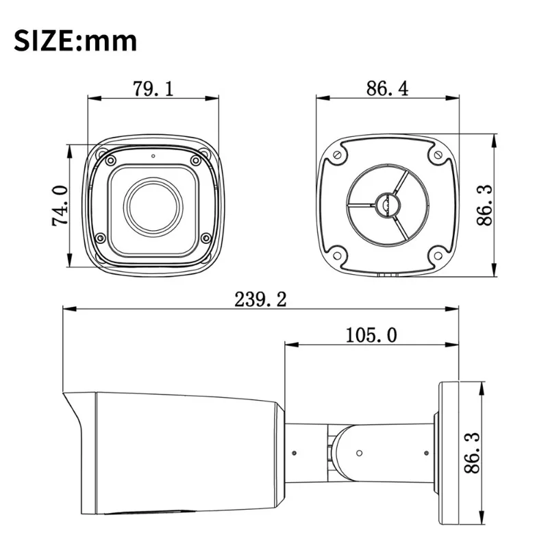 كاميرا مستشعر 4K، مراقبة أمن الاتصال الداخلي ثنائي الاتجاه