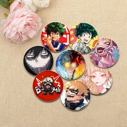 Todoroki Shoto Cartoon Brooches Midoriya Izuku Bakugou Katsuki Anime Badge Fashion Handmade Pins for Bag Clothes Accessorie Gift