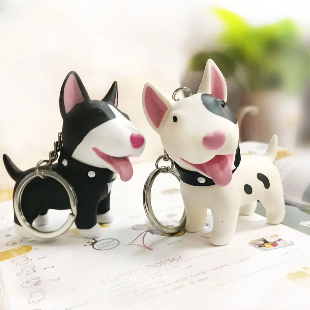 Porte-clés figurine en vinyle Trinkets, excellent cadeau, en PVC peint à la main, porte-clés chien pour accessoires de voiture