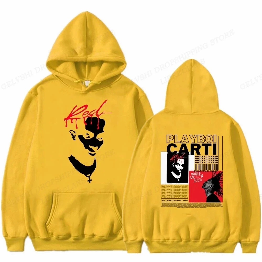 Men's hoodie Oversized sweatshirt Rapper menswear punk Playboi Carti hoodie Retro Harajuku coat Tracksuit Christmas sweater