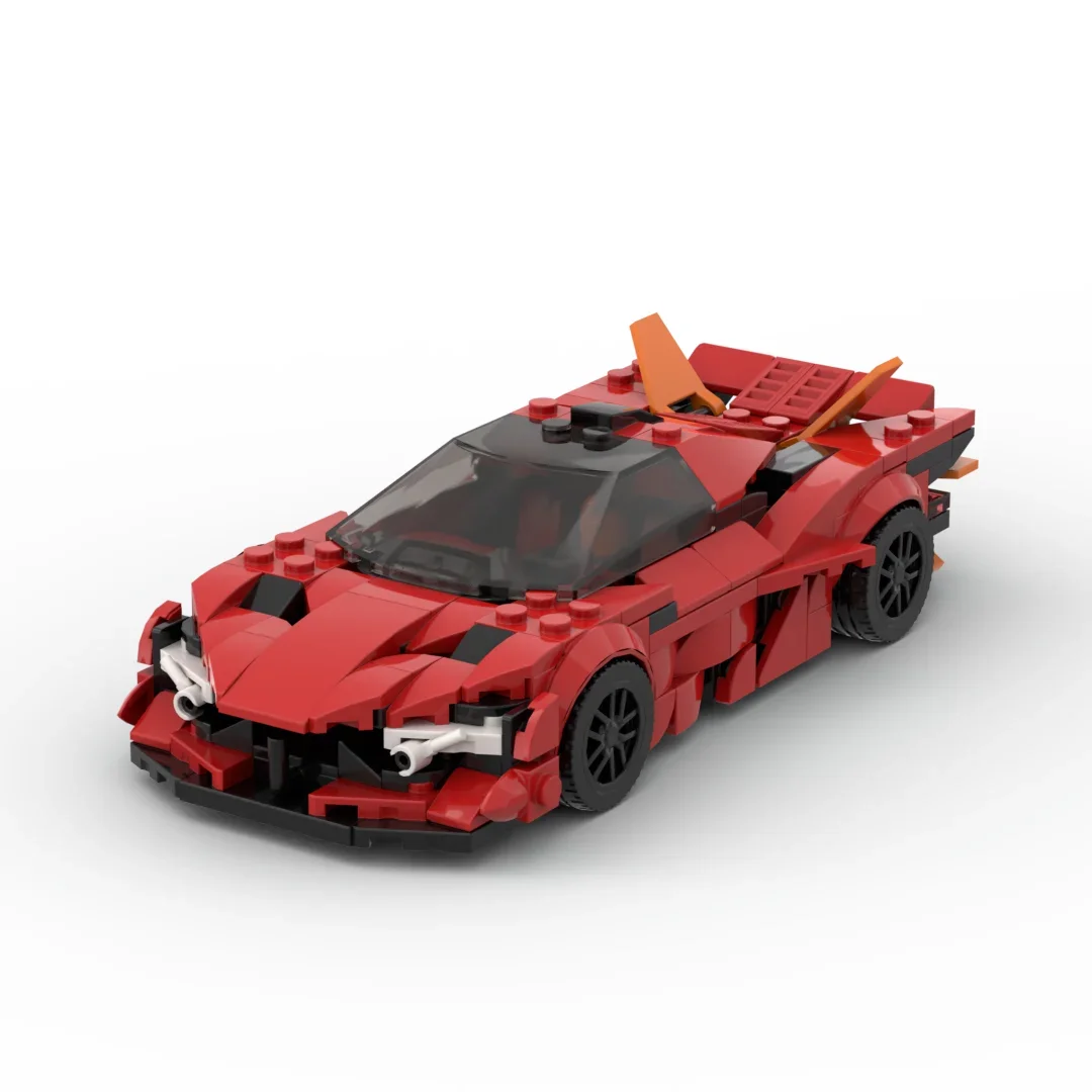 

InhawBrick Speed Moc Technical Sport Racing Apollo EVO Red Car Building Block Adults Brick Sets Model Toys