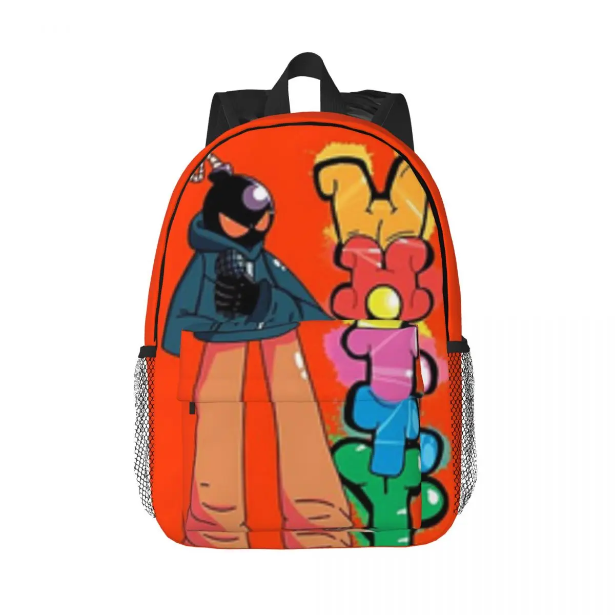 

Whitty Mod Character With Graffiti (Friday Night Funkin Vs Whitty) New Fashionable Pattern School Bag Print Lightweight Backpack