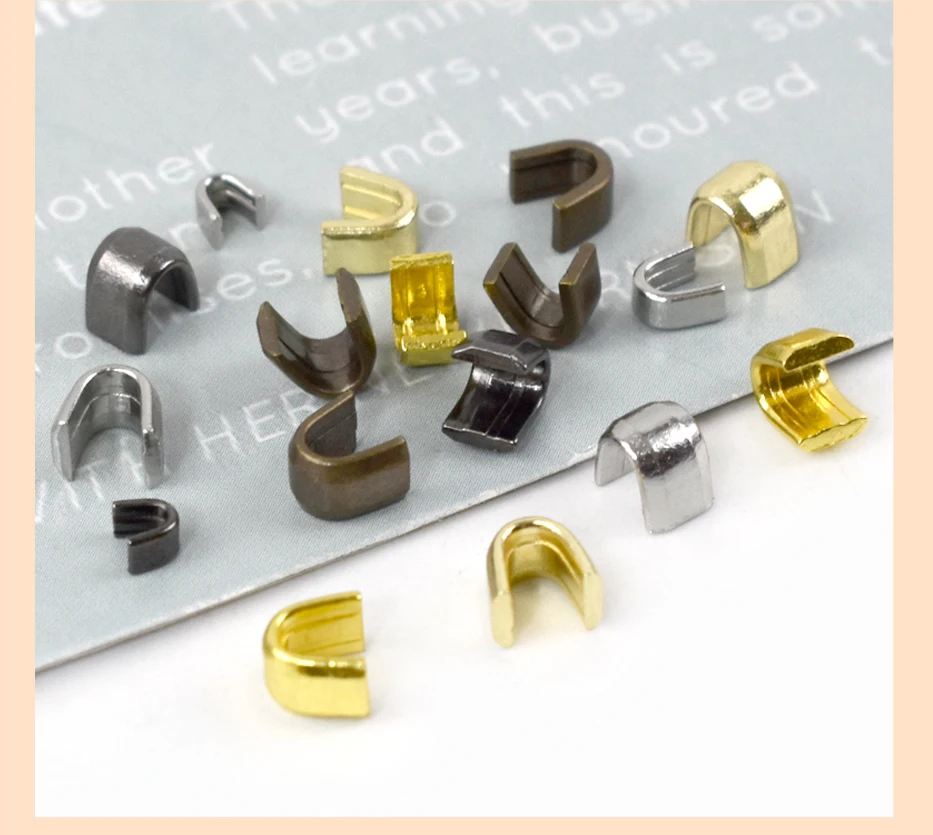 30/50/100/200g 3 # 5 # 8 # 10 # Messing U-förmiger Reißverschluss Stopper Rutschfeste Endsperre Reißverschlüsse Riegel unten Reparatursatz DIY Hardware-Zubehör – Detail 7