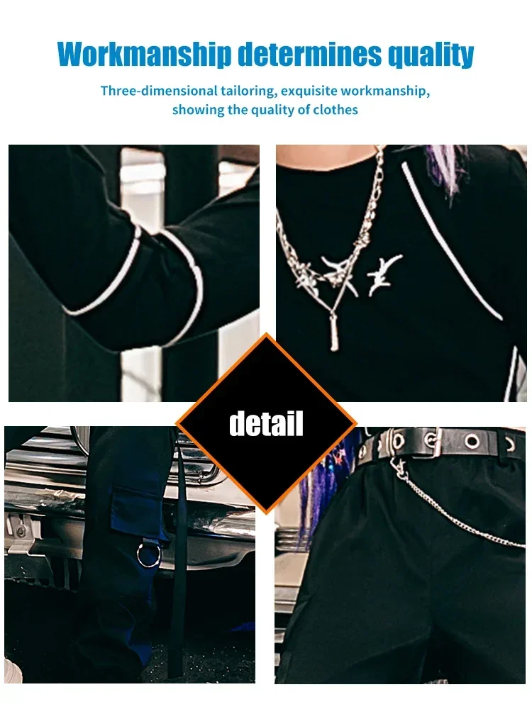 ZZL K-PoP Ropa Trajes de baile de jazz para niñas, Baile callejero para niños, Conjuntos de actuación para niños de Hip Hop, Uniformes de práctica