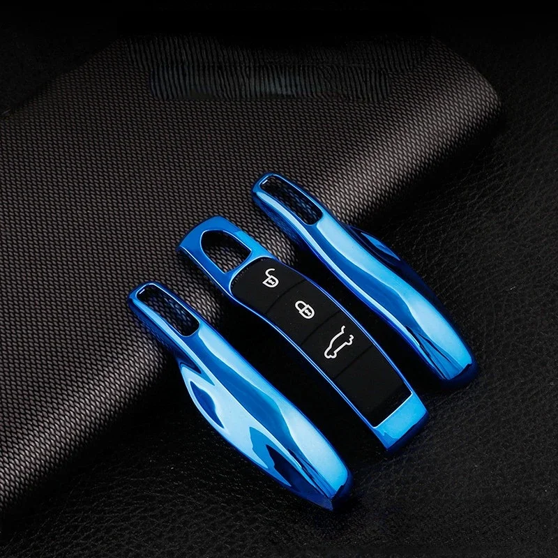 Coque de protection pour clé de voiture Porsche Panamera Spyder Carrera Macan Boxster Cayman broderie enne 911 970 981 991