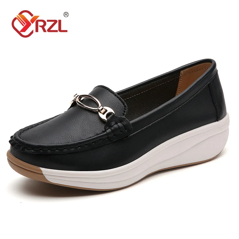 

YRZL Women's Walking Shoes Comfortable Loafers Slip On Flat Moccasins Female Casual Lightweight Anti-Skid Soft Sole Ladies Shoes