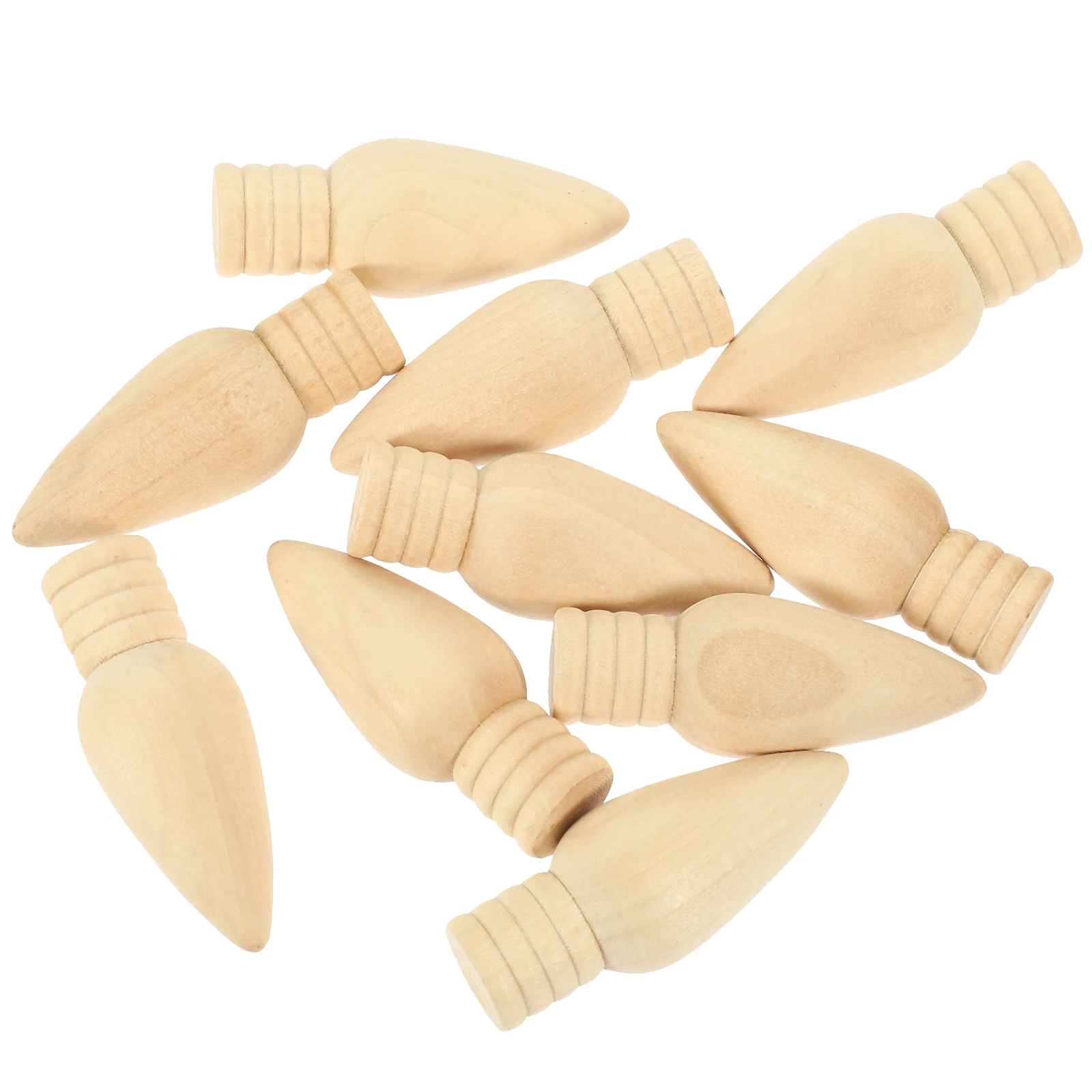 

10 Pcs Christmas Tree Wooden naments Blank DIY Craft Decorations Unfinished Wood Graffiti Home Acorns 3cm Pendant