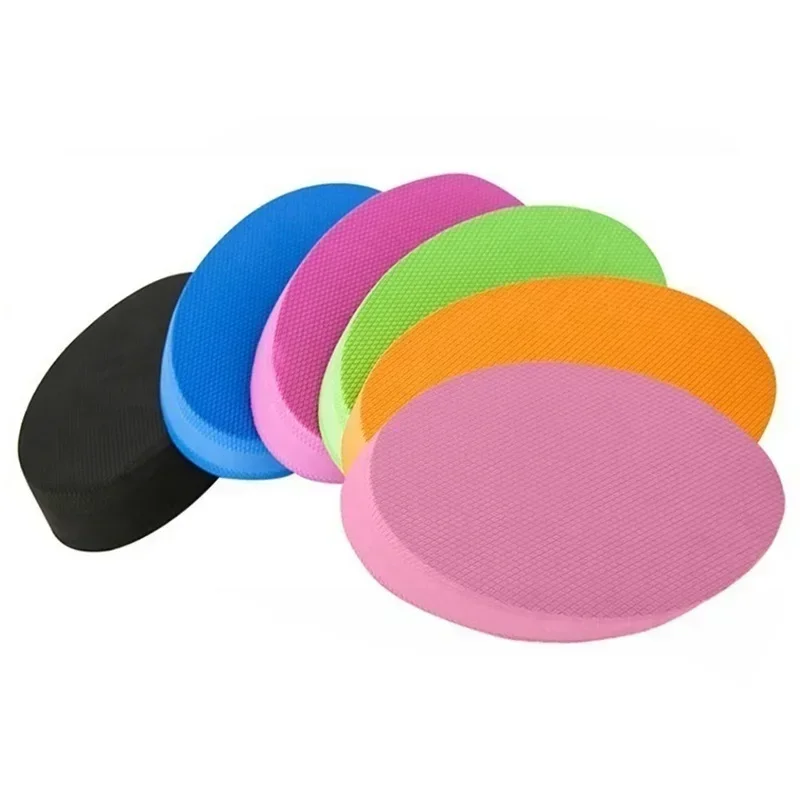 TPE Yoga Mat Oval Massage Soft Balance Pad Waterproof Cushion Trainer Gym Pilates Block Fitness Knee Pad 5cm Thickness 1PC