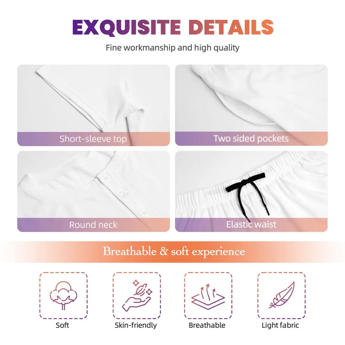 Dunkin Donuts Round Neck Short Sleeves Nightdress for Sleeping Sleepshirts Women Loose Pajama Set Short Pants view 6
