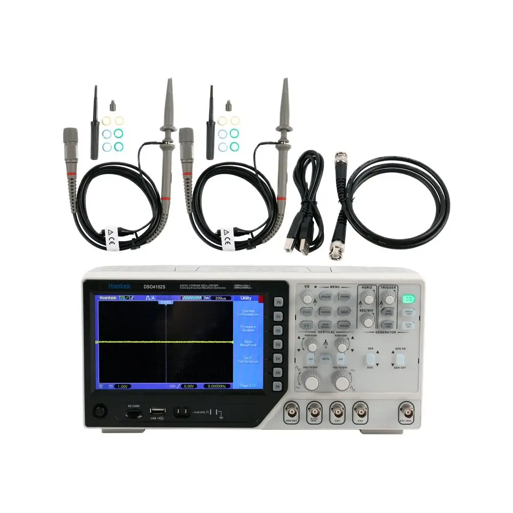 Hantek DSO4102S 2 in1 Digital Oscilloscope Function Waveform Generator 2CH 1GSa/s Sample Rate 100MHz Bandwidth