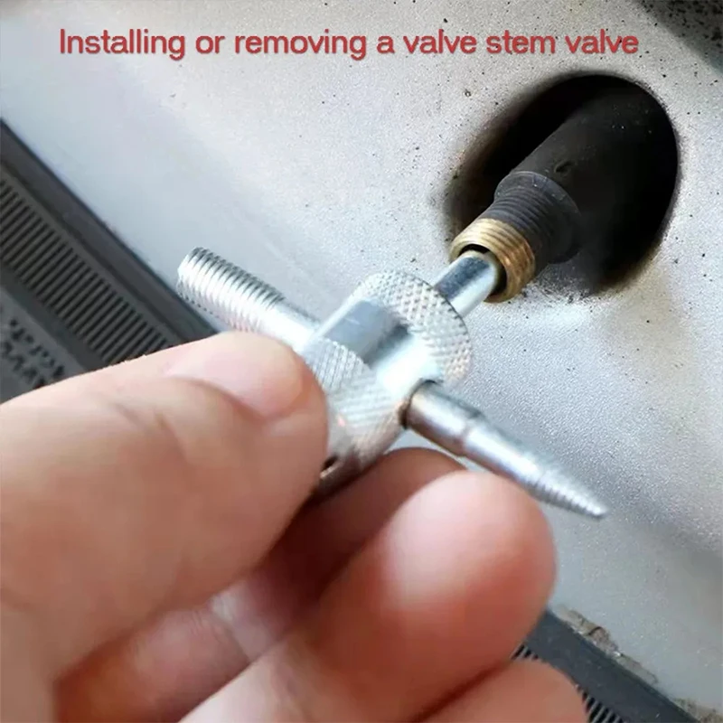 Chave de Fenda para Remover Válvulas de Pneu de Carro e Bicicleta, Ferramenta de Reparo e Instalação de Pneus, Acessórios para Motocicletas