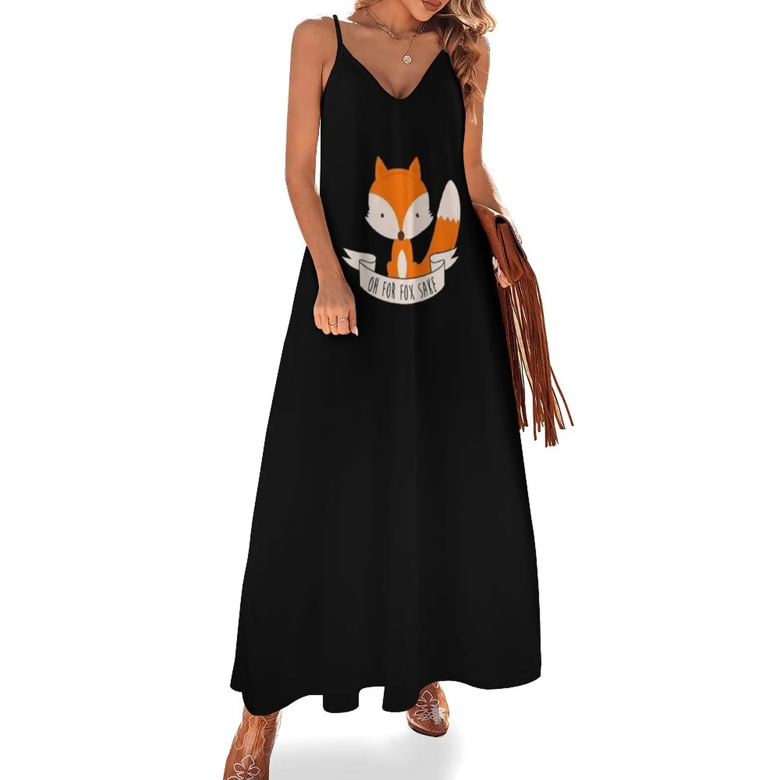 

Oh For Fox Sake Sleeveless Dress sexy dress Beachwear Dress