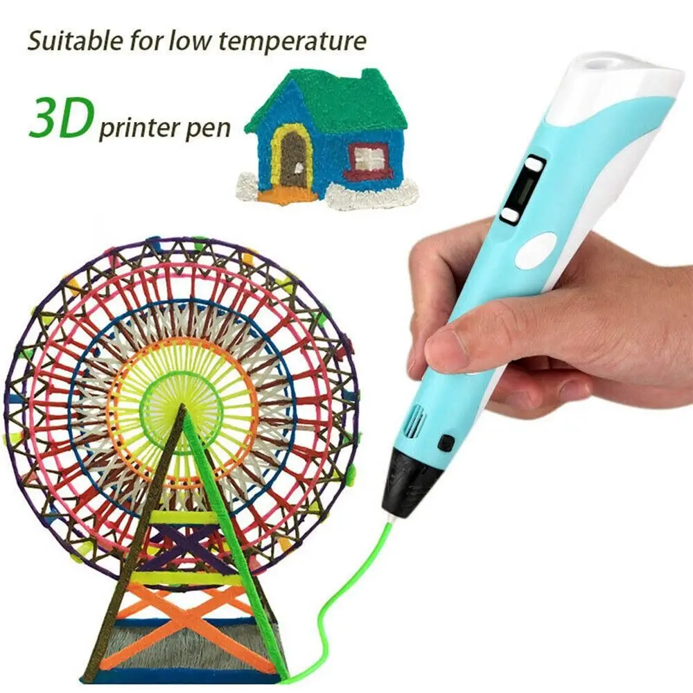 Stereocopic Christmas Birthdy Gift With LCD Screen Drawing Supplies PLA Filament Arts Printer 3D Pens 3D Printing Pen