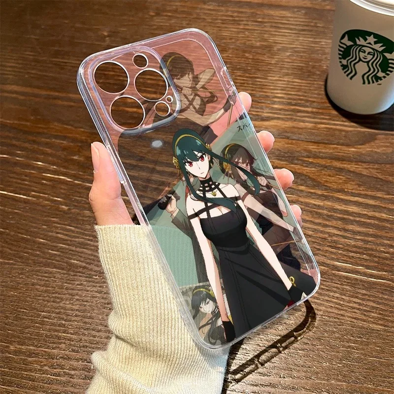 Anime S-SPY×FAMILY Phone Case For VIVO Y28 V30e Y75 Y36 Y100 Y17s Y76 Y22s Y16 Y50 Y21 Y20 V29 V23e V21e 5G Transparent Cover