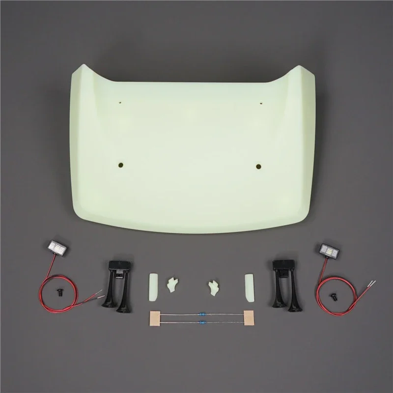 

Радиоуправляемый грузовик, комплект спойлера с высокой крышей со светодиодной подсветкой для 1/14 Tamiya Самосвал Iveco JUWUBA, модель автомобиля, игрушка «сделай сам»