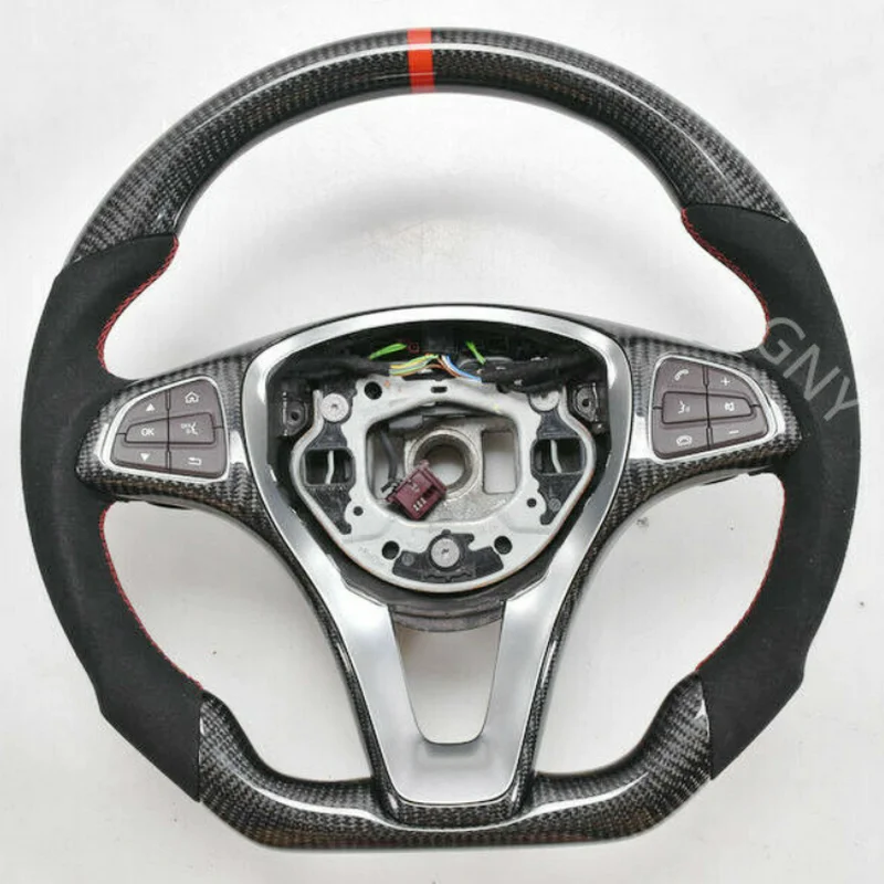 

Carbon Fiber+ Leather Steering Wheel For Mercedes-benz New C Class GLC W205