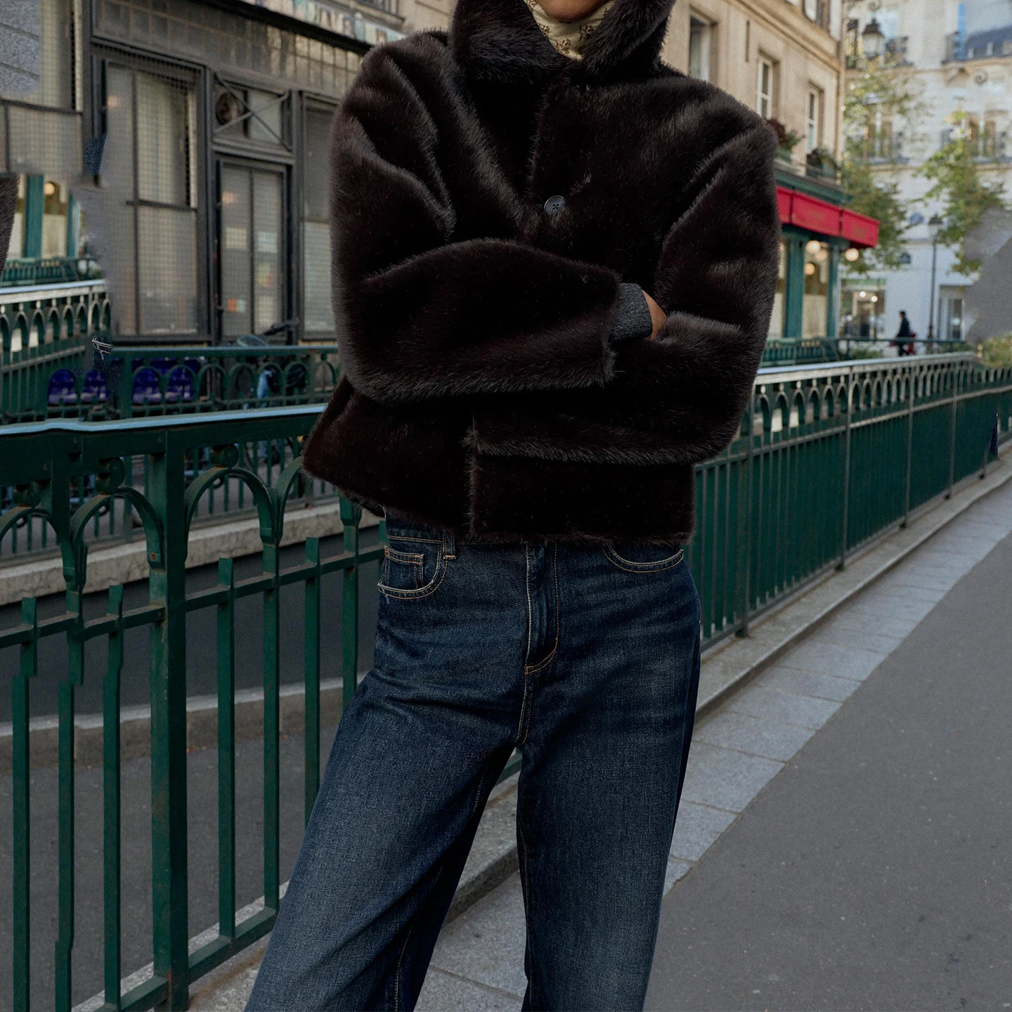 Jaet de cuero Faion de doble cara para mujer Sle 2025, otoño, recién llegado, abrigo largo cálido con cierre de botón Sve