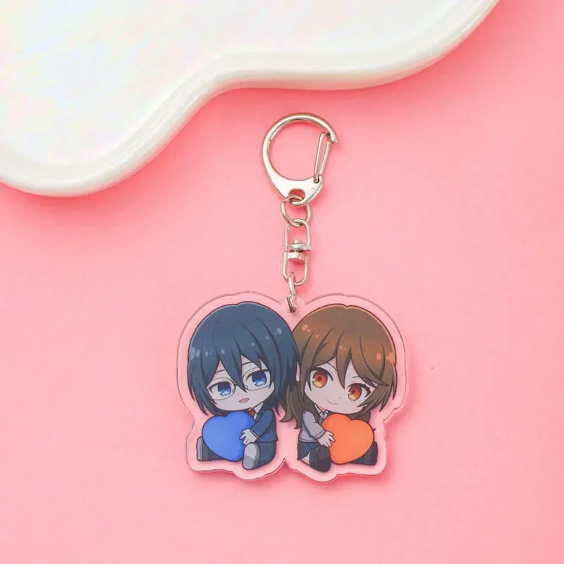 Anime Hori san to Miyamura kun Acrylic Keychain Accessaries Cartoon Funny Bag Pendant Charm Car Cute Keyring Friends Fans Gifts