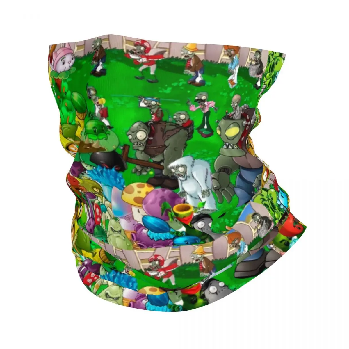 

Custom Plants Vs. Zombies Game Winter Headband Neck Warmer Women Men Hiking Hunting Tube Scarf Face Bandana Gaiter