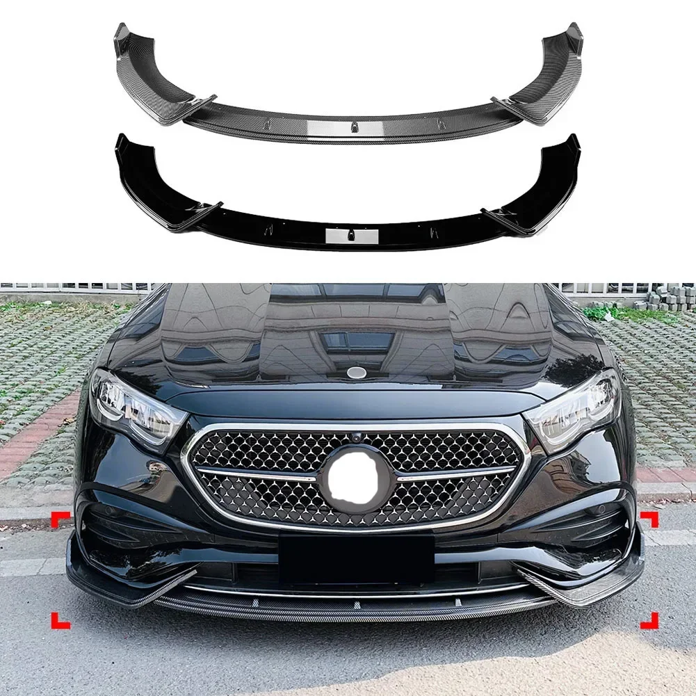 

3 Stage Front Bumper Lip Spoiler Side Lower Splitters Body Kit For Mercedes-Benz E-Class W214 E260 E300 AMG 2024+