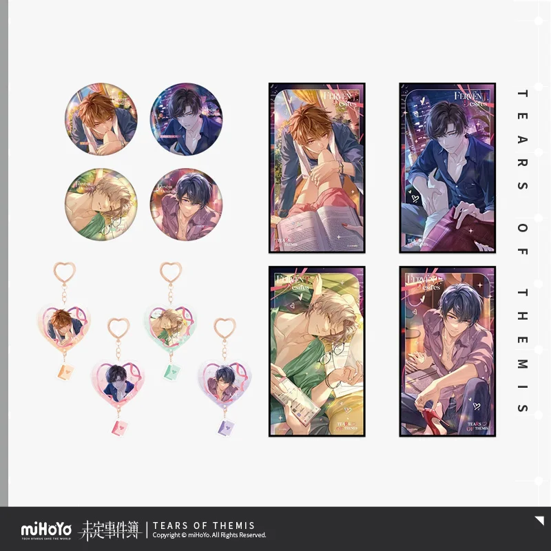 

Presale Sunsyea Tears of Themis Official Merch miHoYo Original Authentic XYSY Badge Keychain Raven Libra Adjudicator King