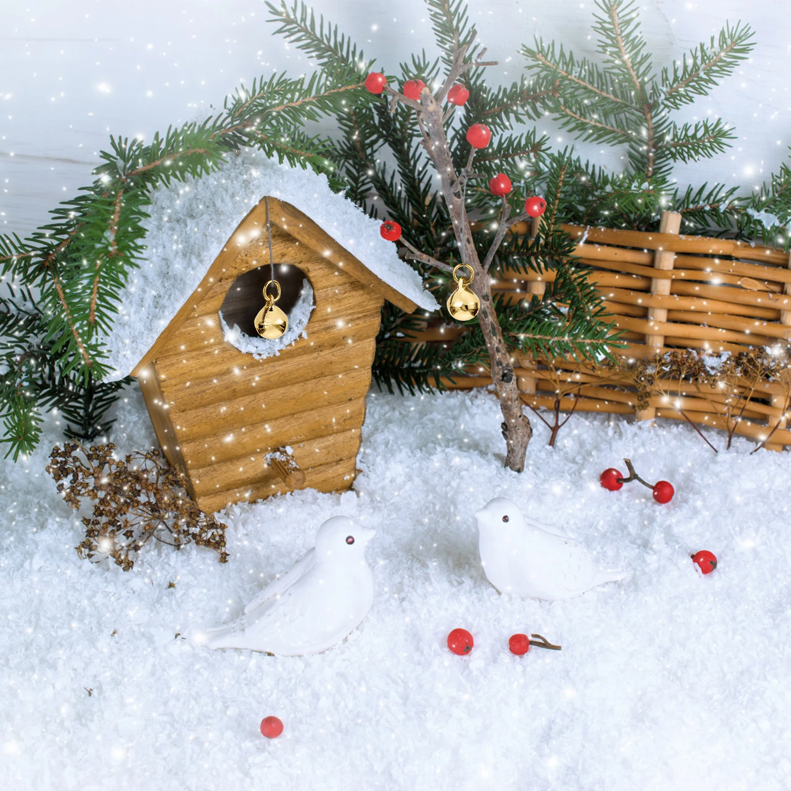 

Bell Hanging Decoration Jewelry Making Beads Mini Necklace Jingle Bells Bracelets Craft Diy Christmas