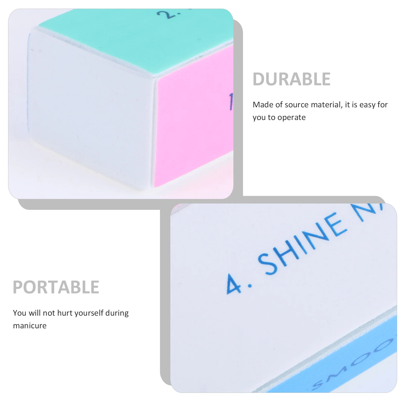 

5Pcs Nail Files Four Sided Sponge Easy to Use Manicure Tools for Salon Home Nail Art Supplies for Women Manicure Tools