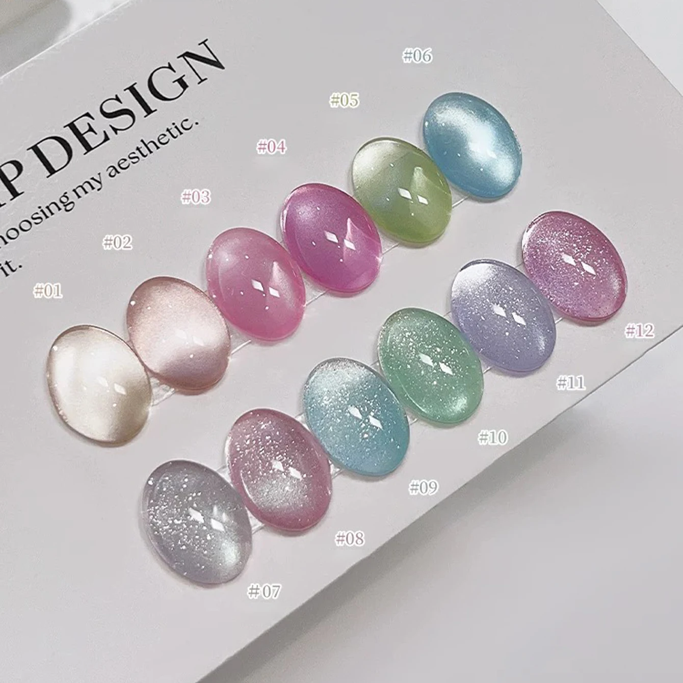 1-12 pz 15 ml Autunno Glitter per unghie Vetro colorato Occhio di gatto Gel Smalto per unghie UV LED Polimerizzazione Vacanza Regalo delle donne Nail Salon Kit fai da te