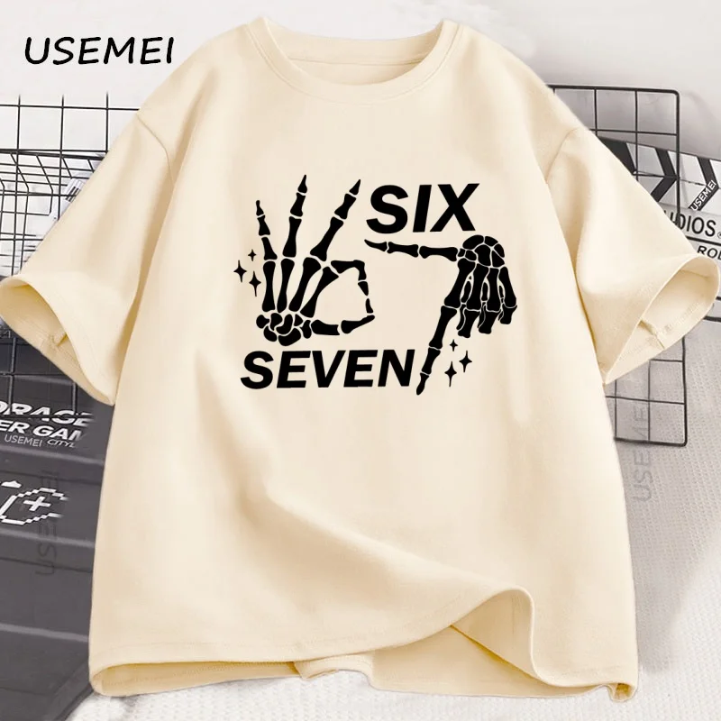 مضحك الهيكل العظمي الأيدي تي شيرت 67 هالوين تي شيرت ستة سبعة أزواج المحملة الرجال النساء القطن تي شيرتات قصيرة الاكمام الملابس خمر