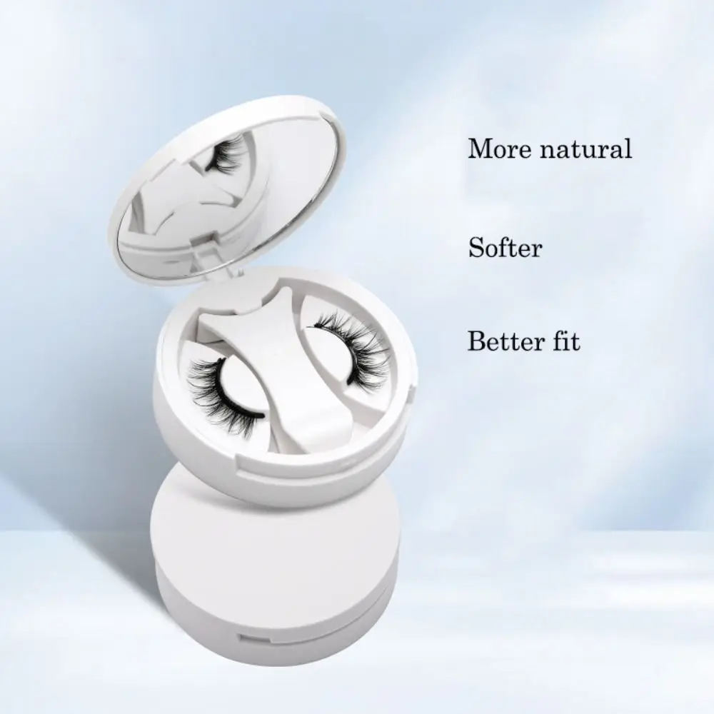 Faux cils magnétiques œil de chat, maquillage longue durée, sans colle, réutilisables avec miroir, cils magnétiques avec Clip