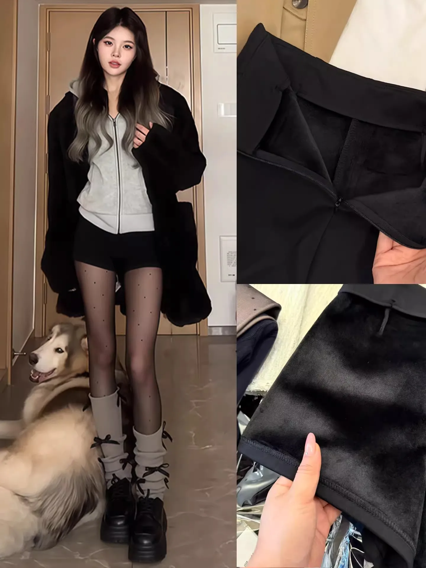 

Брюки-кюлоты женские на флисовой подкладке с высокой талией для дома и отдыха, осенне-зимние, спортивные, свободного кроя