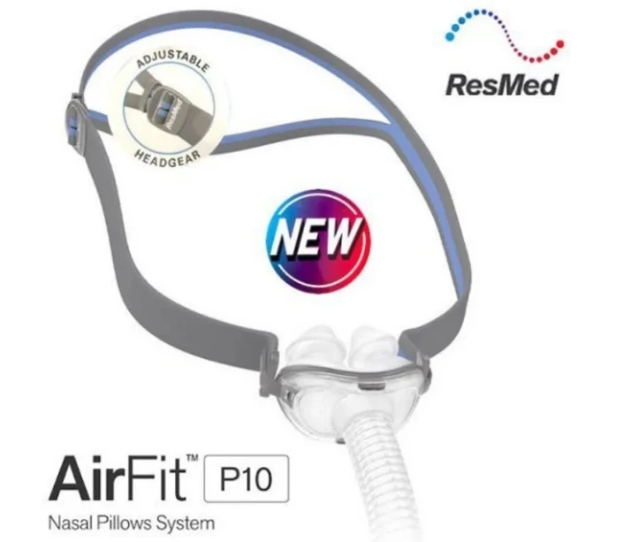 Resmed Airfit P10 Nasal Pillow Mask CPAP Mask Anti Snoring Sleep Apnea Auto CPAP Bipap Mask SML Cushions All Included