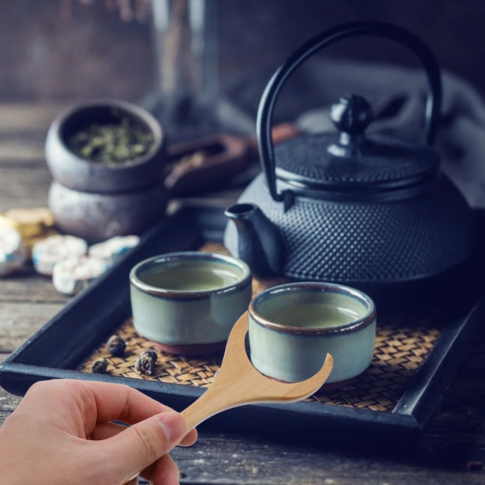 

2 шт., бамбуковые вилки для чайной чашки, зажим для защиты от ожогов, практичный термостойкий аксессуар для чайной посуды для чайной церемонии, аксессуар для чайного домика