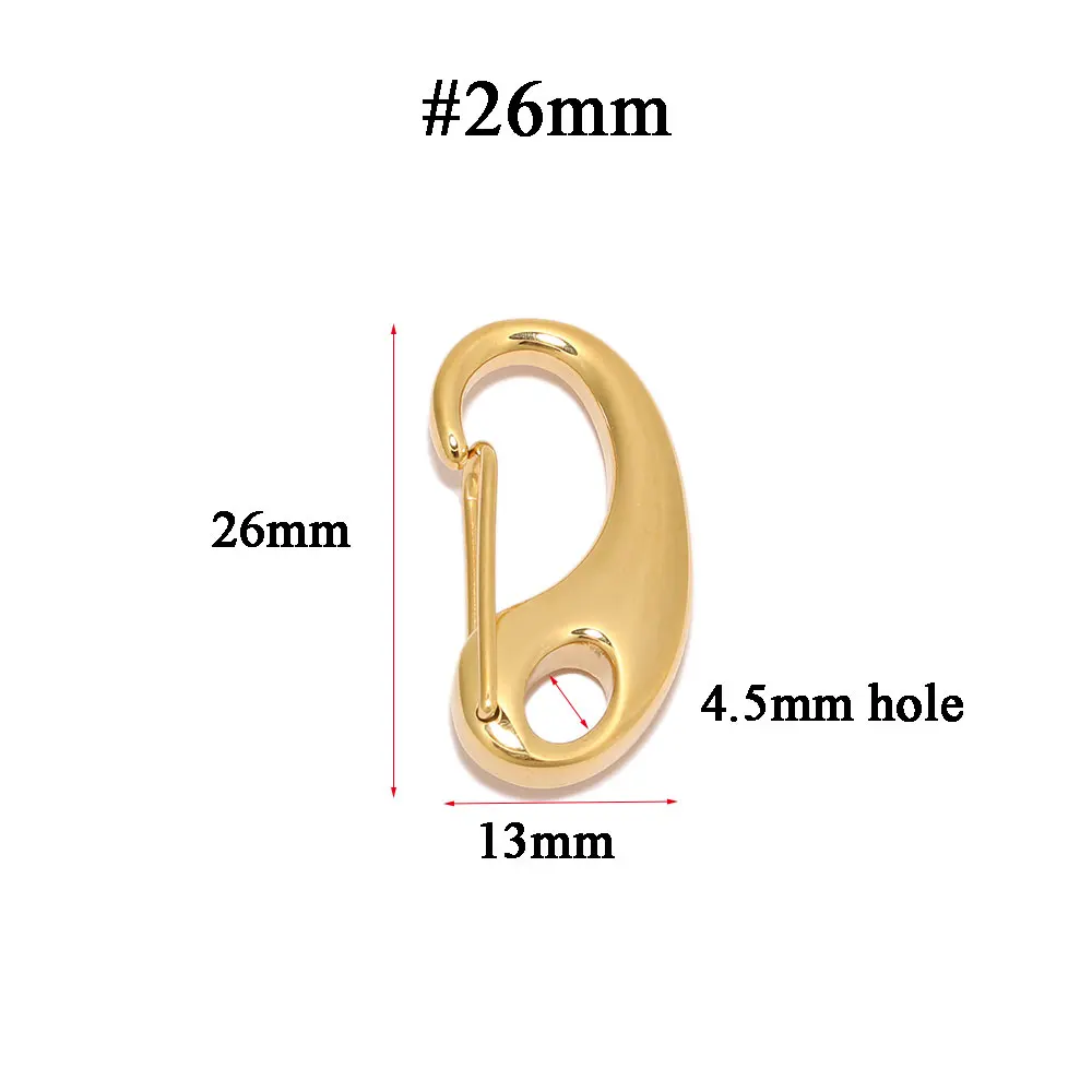 5 stücke Edelstahl d Hummer Verschlüsse Feder haken Schlüssel anhänger Taschen Schnapp verschluss Schnallen Anschlüsse DIY Schmuck Zubehör