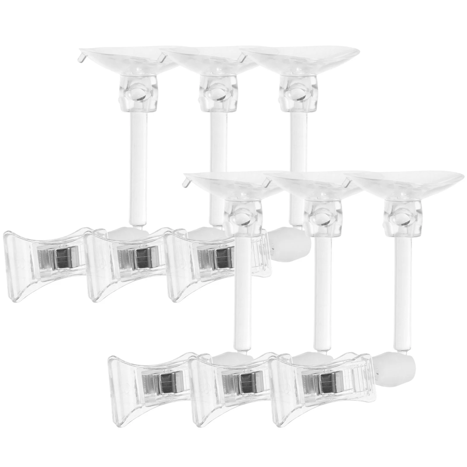 6 Pcs Fish Tank Clip Portable Feeding Veggie Clamp Aquarium Sucker Suction Cup