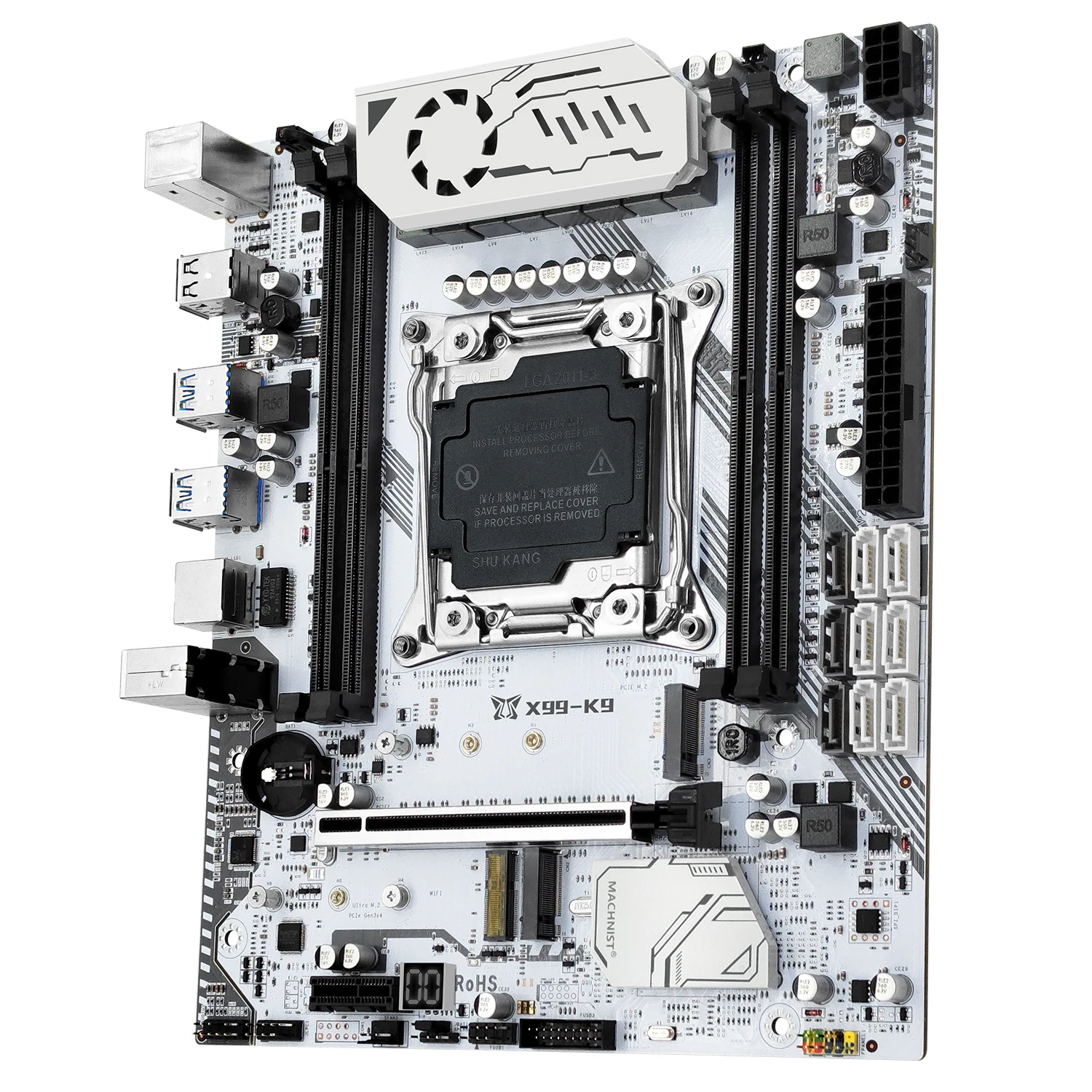 MACHINIST X99 K9 Motherboard Kit LGA 2011-3 Set Xeon E5 2660 V4 Processor CPU 16GB=2pcs*8GB ECC DDR4 RAM Memory NVME M.2 USB 3.0